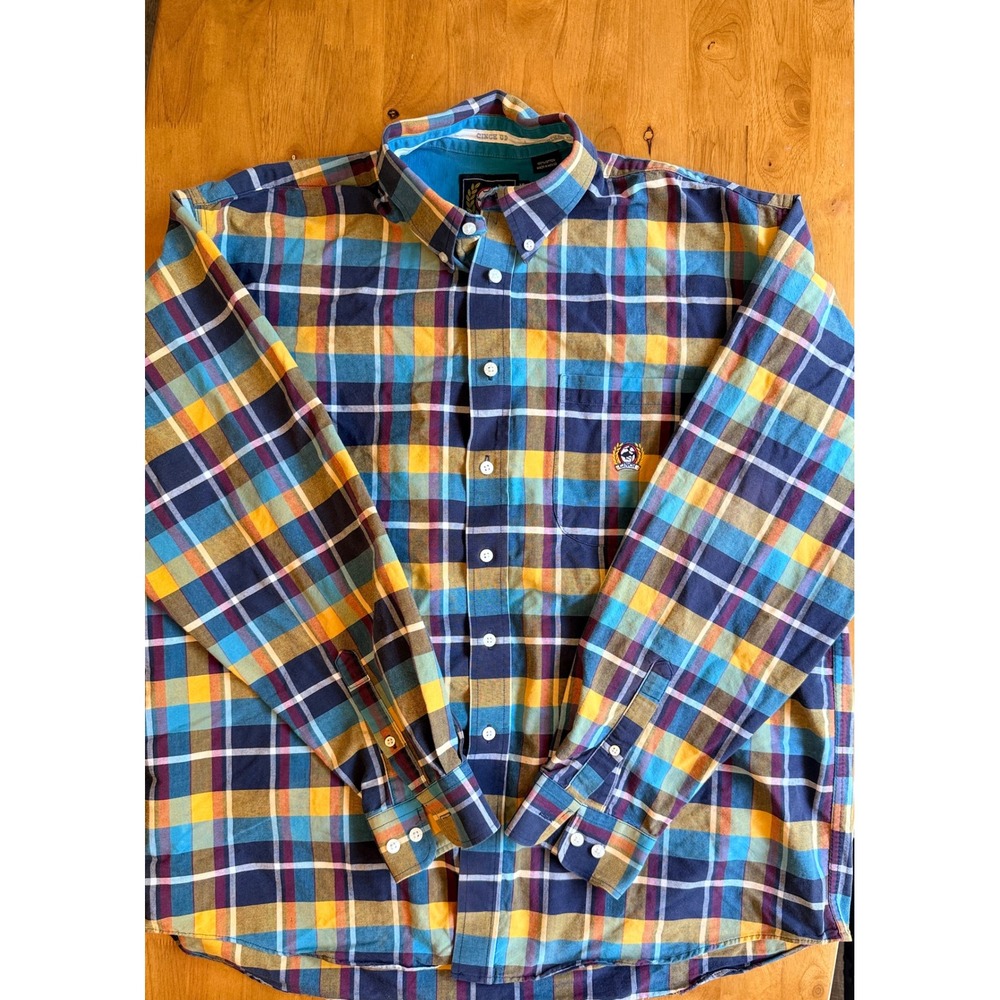 Cinch Mens XL Long Sleeve Plaid Western Button Down Shirt Multi Color Cotton 418